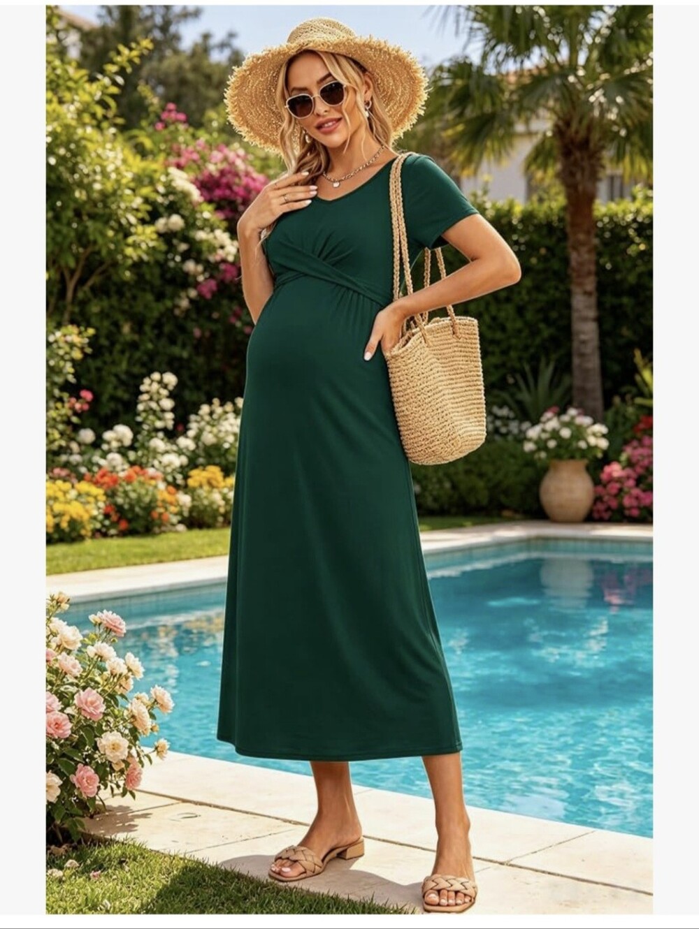 NWT Bidika Tie Back Maternity Dress - Large